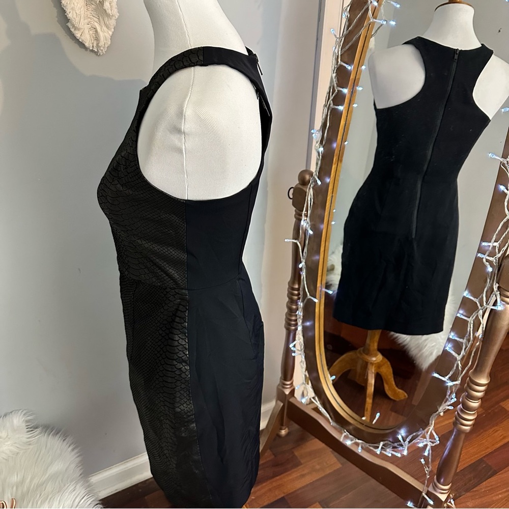 Milly Python Lambskin Leather Racerback Dress - Picture 10 of 12